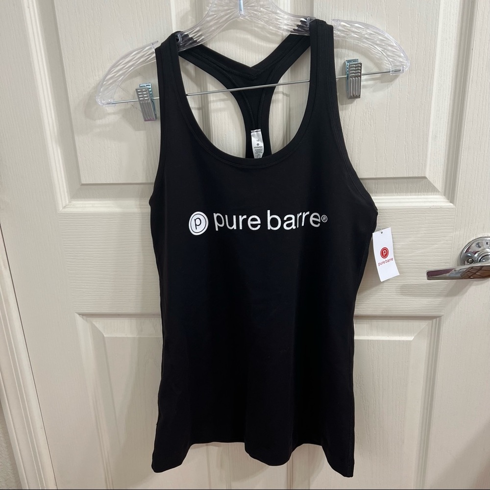 Pure Barre X Lululemon Collaboration Racerback Athletic Tank Size 10 Black